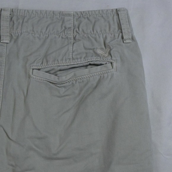 American Eagle 30 x 10" Stone Khaki Flat Front 100% Cotton‎ Chino Shorts - Picture 4 of 5